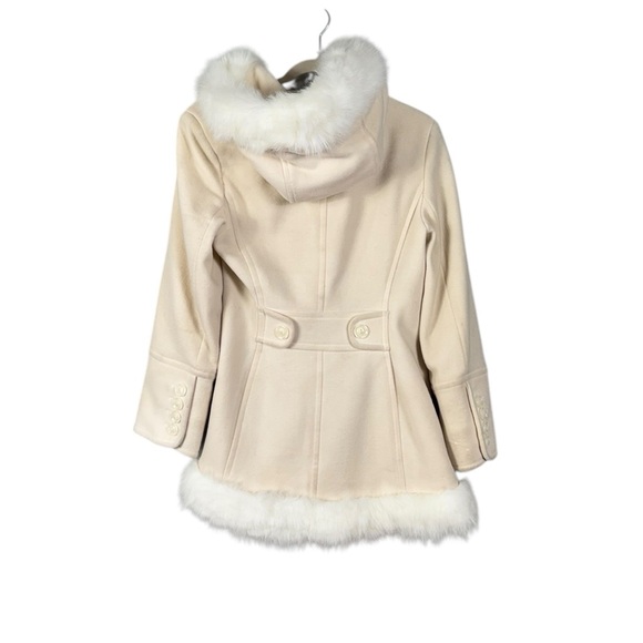 Vintage Donatella Penny Lane Coat Size Small Faux Coquette Fairy Soft Girl Ivory - Picture 3 of 8